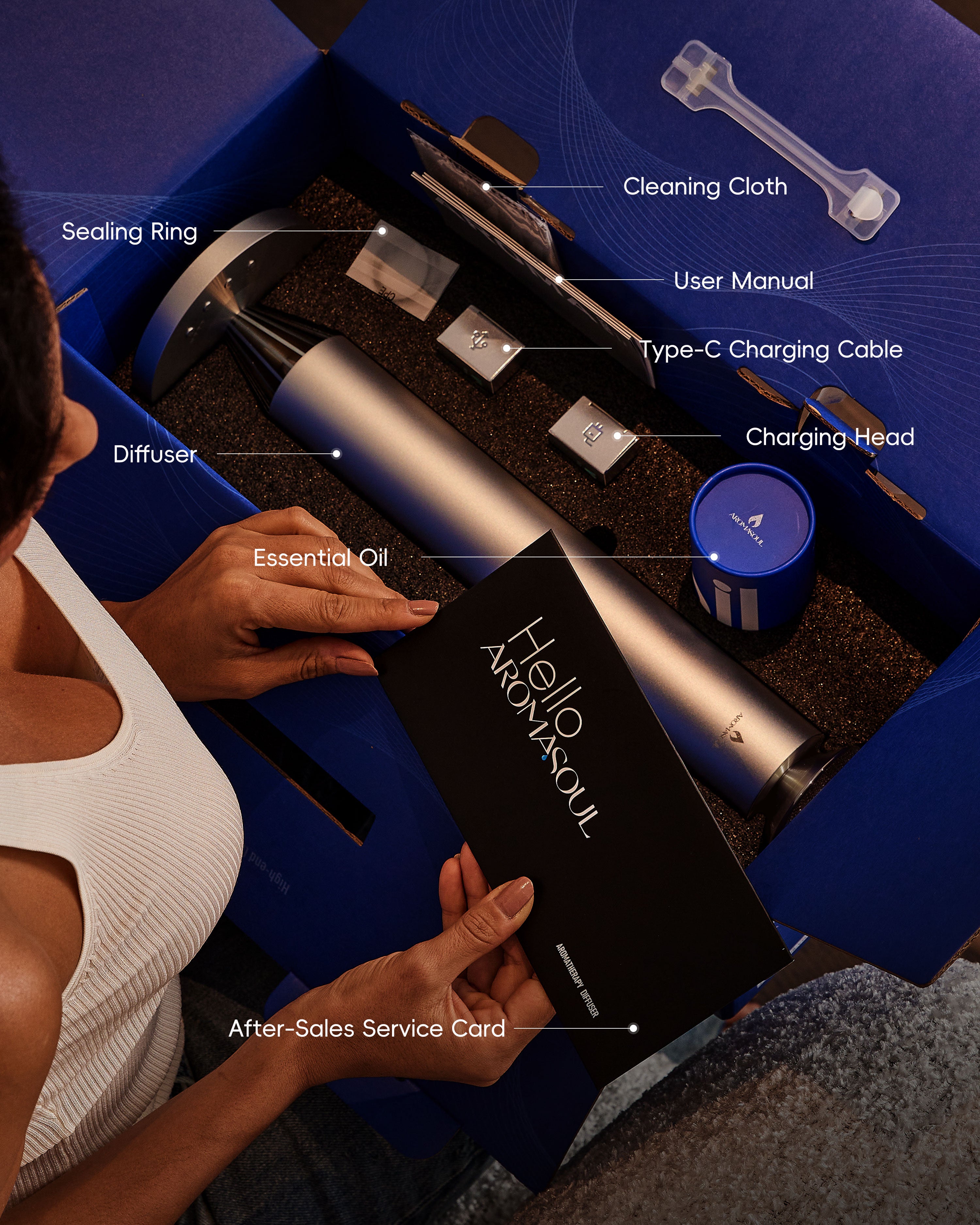 AROMASOUL Diffuser V900S Silver - AROMASOUL