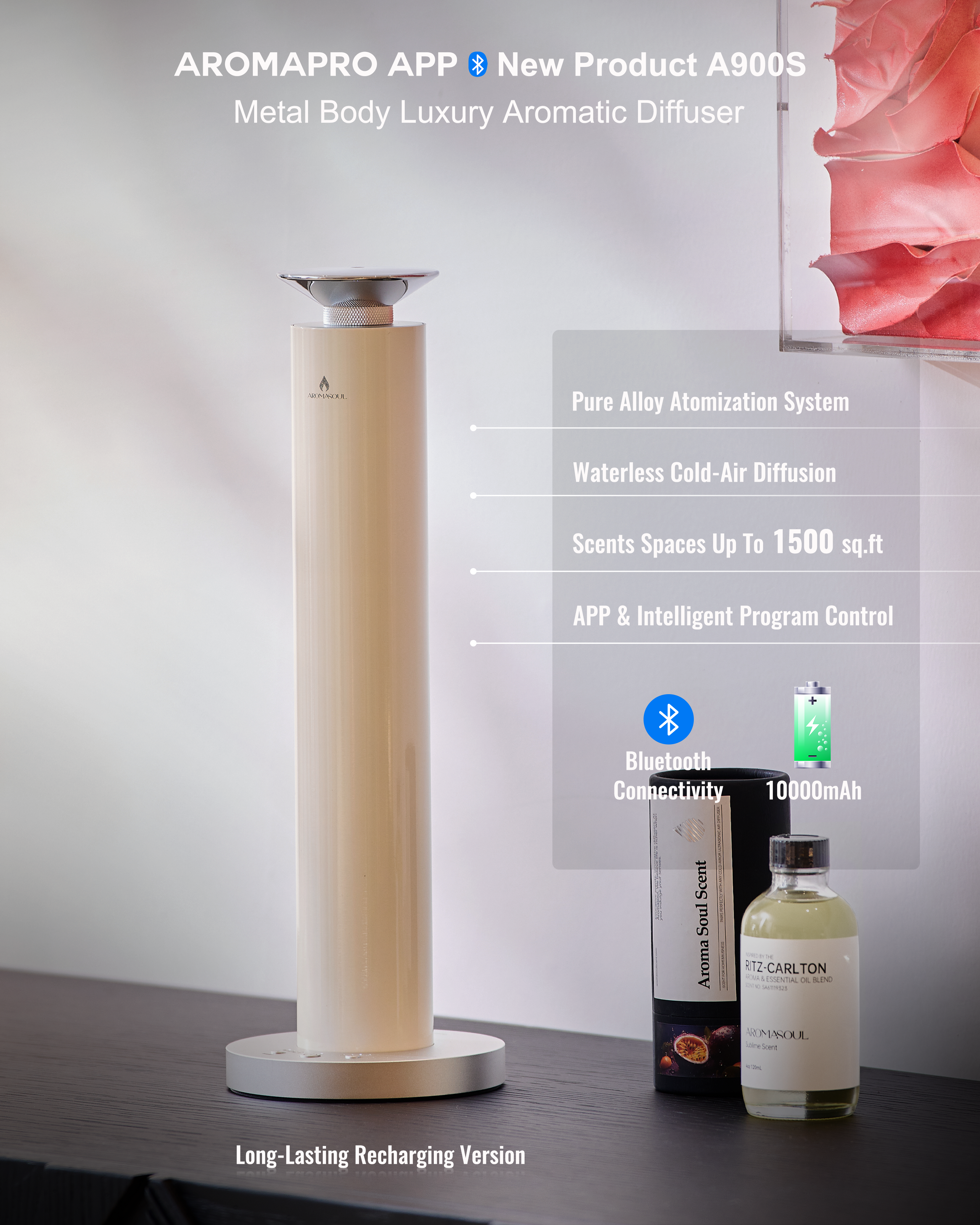 AROMASOUL Diffuser A900S in Cream - AROMASOUL