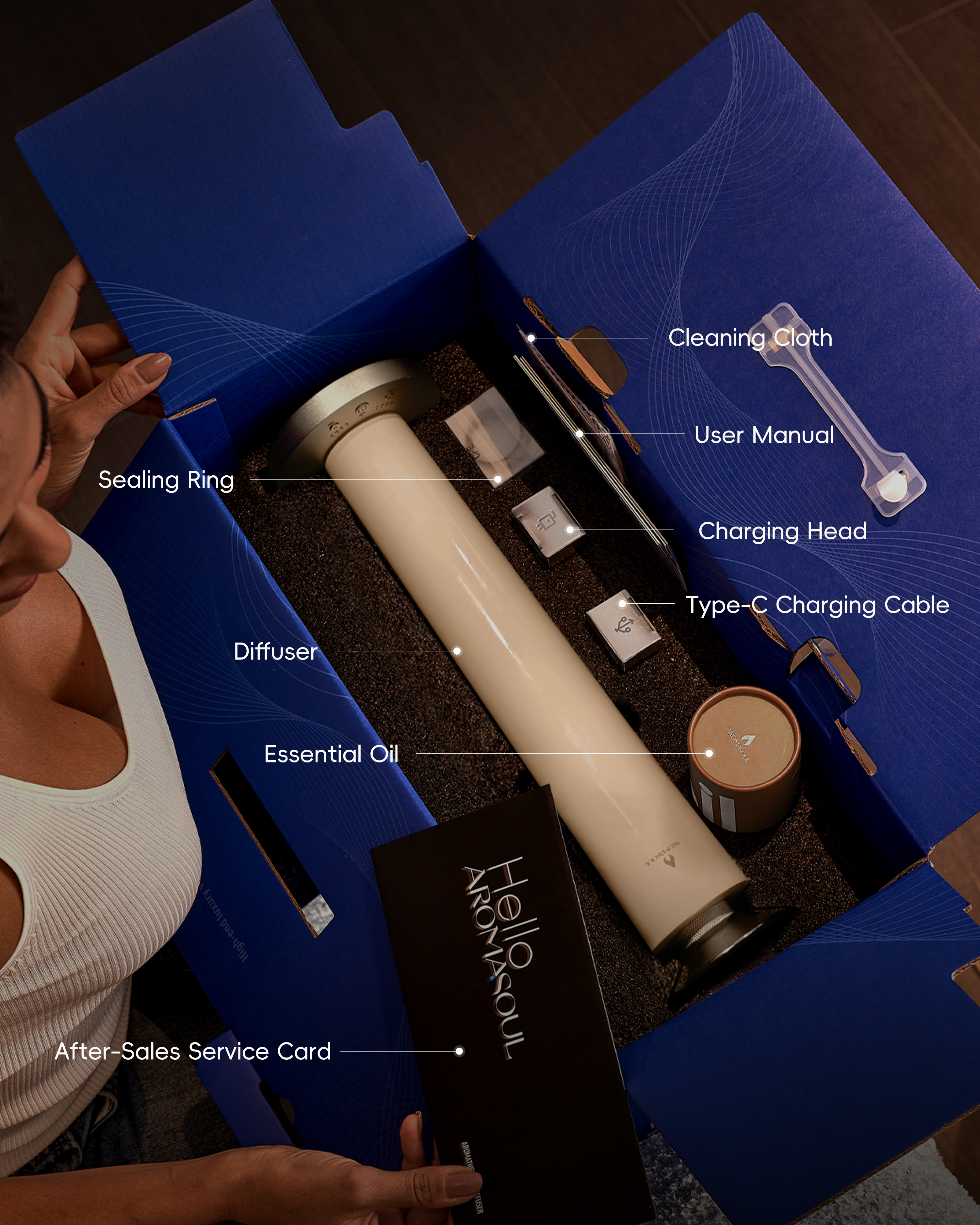 AROMASOUL Diffuser A900S in Cream - AROMASOUL