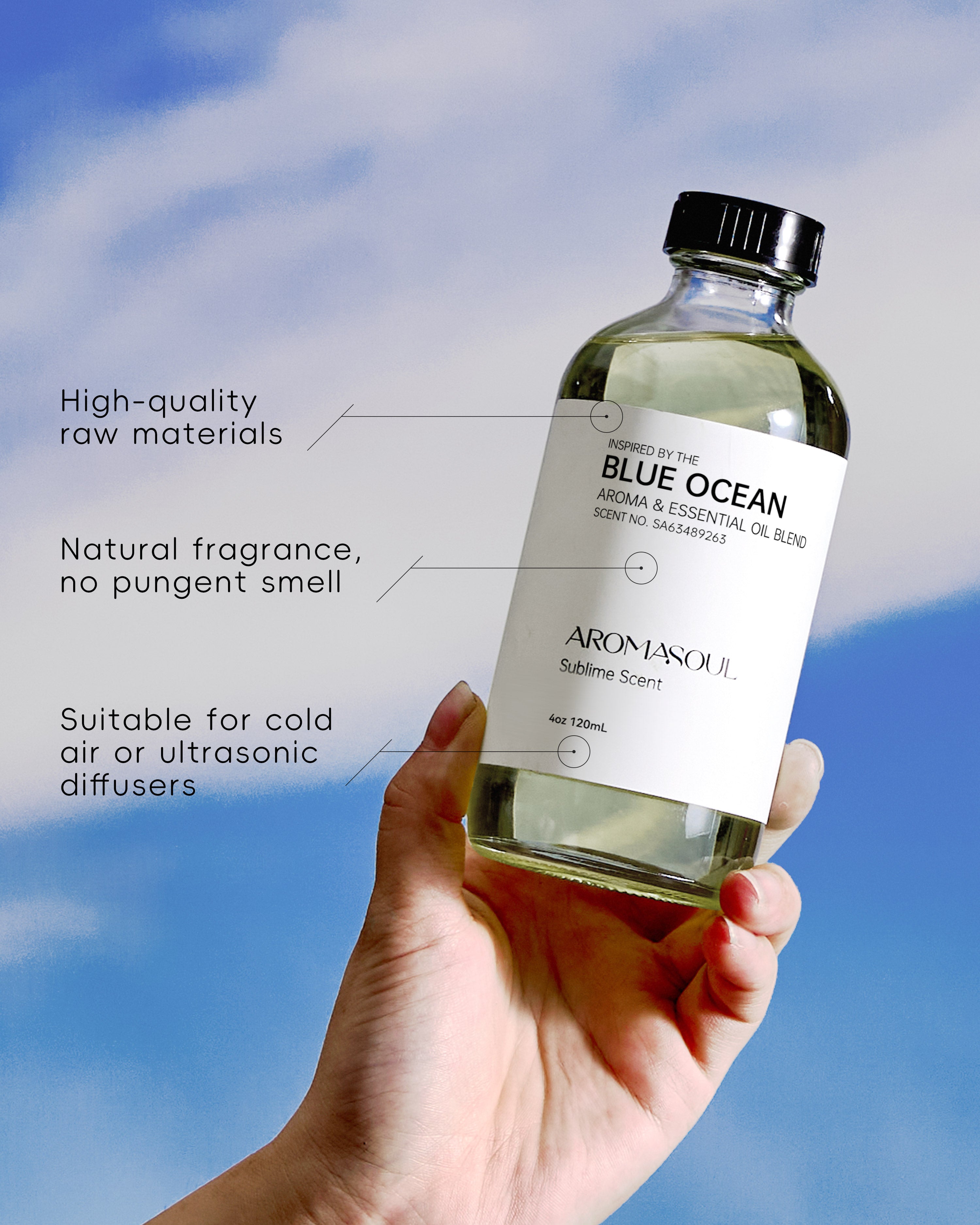 Essential Oil Inspired by Blue Ocean - AROMASOUL